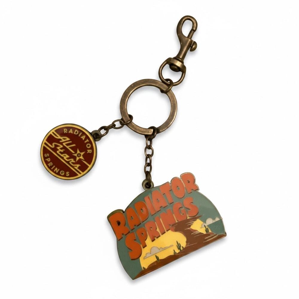 NWOT Loungefly Disney Pixar Cars Radiator Springs Multi-Charm Keychain BoxLunch